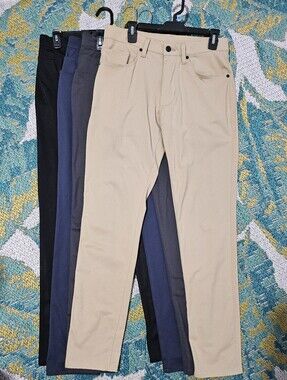 STYLUS Men’s Tech Pants - Khaki, Gray, Blue, Black